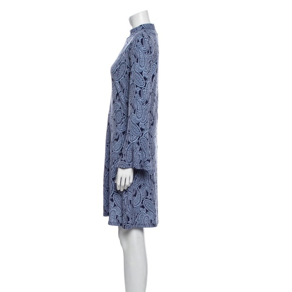 Michael Kors Blue Paisley Mini Dress - Size M - Picture 3 of 3